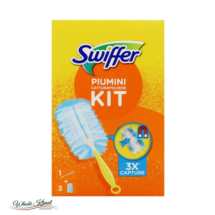 Miotełka magnetyczna z mikrofibry do kurzu rączka + 3 wkłady Duster Kit SWIFFER EAN 5410076702923