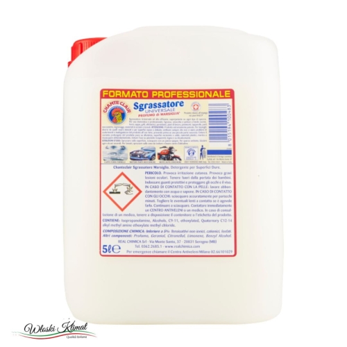 Odtłuszczacz Mydło Marsylskie Sgrassatore Marsiglia Chanteclair 5L EAN: 8015194100483