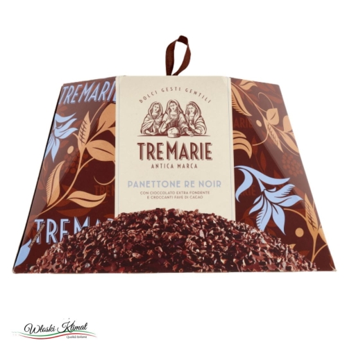 Babka Panettone z gorzką czekoladą Re Noir TRE MARIE 900g  EAN: 8004205042522