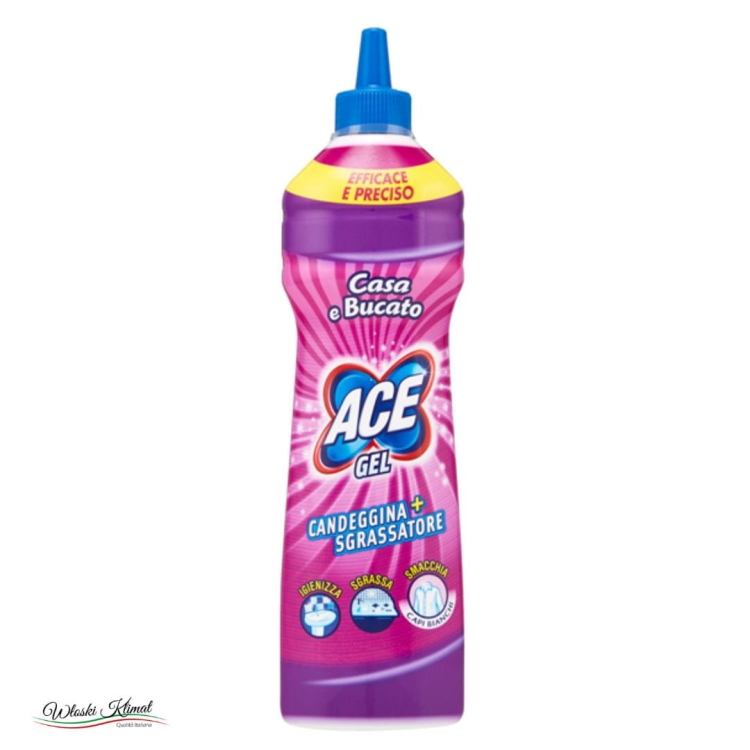 Żel do czyszczenia/prania z wybielaczem i odtłuszczaczem Candeggina e Sgrassatore ACE 500ml EAN: 8001480020368