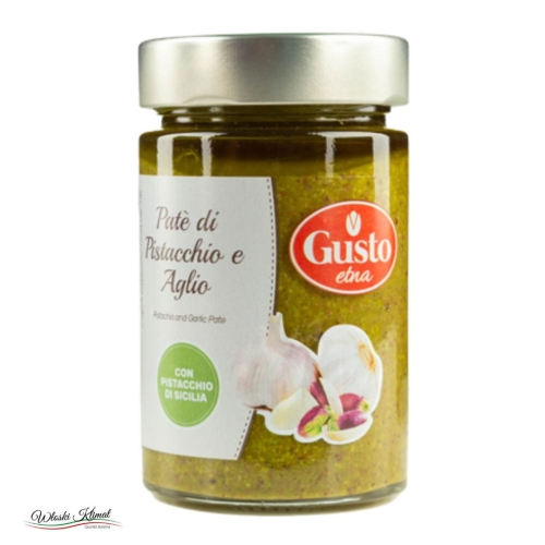 Pesto/pate pistacjowe z czosnkiem Pistacchio e Aglio Gusto Etna 190g EAN: 8032706791700