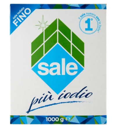 Sól Morska Drobnoziarnista Jodowana PIO IODIO Fino 1kg  8007620205091