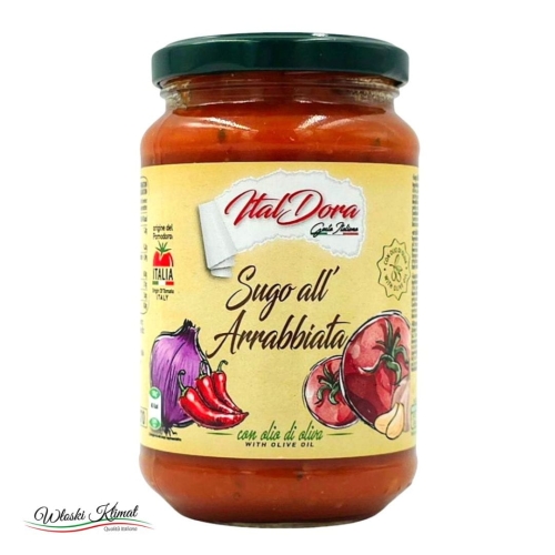 Sos pomidorowy z papryczką chilli Sugo all' Arrabbiata Ital Dora 350g EAN: 8054794291122