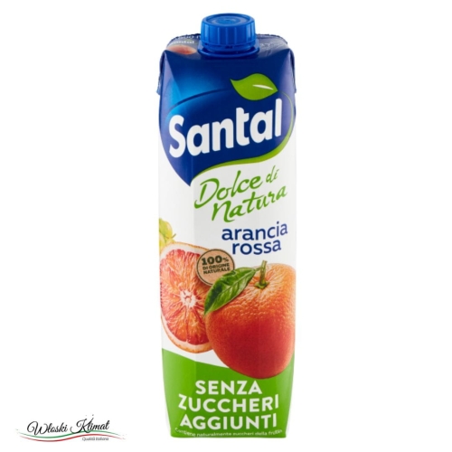 Sok czerwone pomarańcze bez dodatku cukru Arancia Rossa SANTAL 1L EAN: 8002580005156