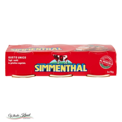 Wołowina w galarecie w puszce SIMMENTHAL (70g x 3) 210g EAN: 8001070000015
