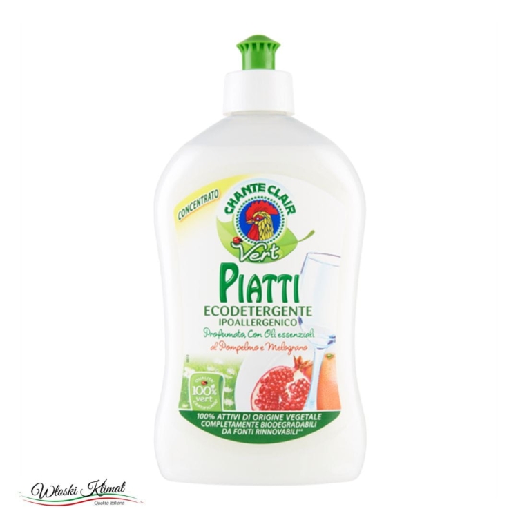 Płyn do mycia naczyń hipoalergiczny Grejpfrut z Granatem Pompelmo e Melograno Vert Chanteclair 500ml EAN: 8015194512262