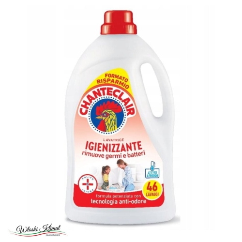Płyn do prania antybakteryjny higienizujący Igienizzante 46 prań Chanteclair 2070ml EAN: 8015194533304
