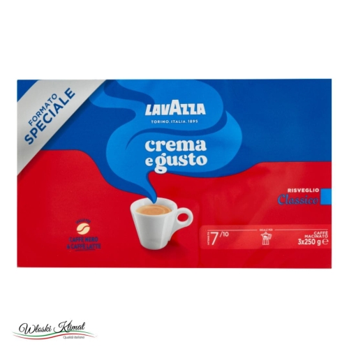 Kawa mielona Crema e Gusto Classico LAVAZZA 3x 250g EAN: 8000070038547