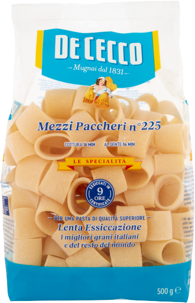 Makaron Mezzi Paccheri 225 DECECCO 500g EAN: 8001250122254