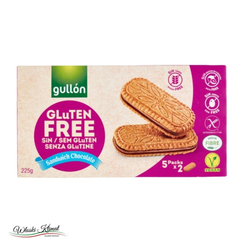Ciastka z nadzieniem czekoladowym bez glutenu GULLON 220g