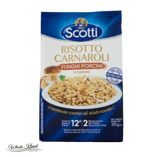 Ryż z prawdziwkami Risotto con Funghi Porcini Riso Scotti 210g EAN: 8001860257827