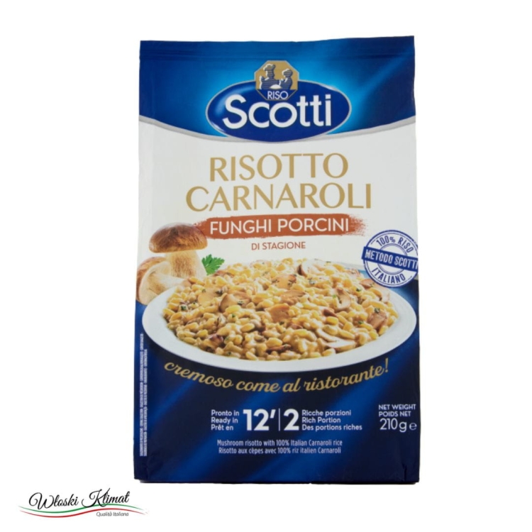 Ryż z prawdziwkami Risotto con Funghi Porcini Riso Scotti 210g EAN: 8001860257827