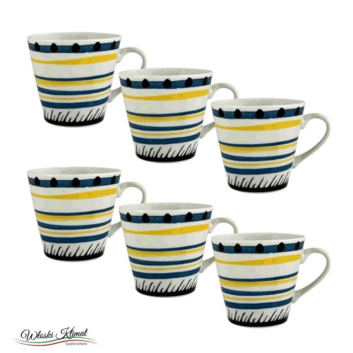 Zestaw filiżanek do espresso Tazze caffe 6 szt. Apulia Blu