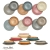 Zestaw talerzy ceramicznych dla 6 osób Maya Color Mix