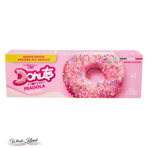 Donuts ciastka truskawkowe Fragola Cuorenero 111g EAN: 8019980029675