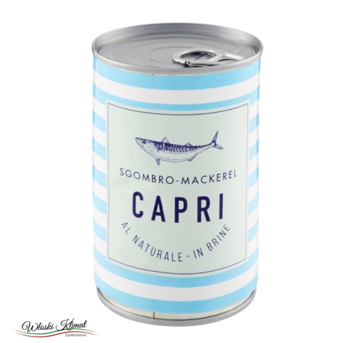 Makrela w słonej zalewie Sgombro al naturale CAPRI 425g EAN: 8001820087365