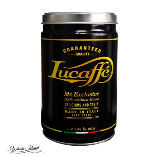 Kawa ziarnista Mr. Exclusive 100% Arabica w puszce LUCAFFE 250g EAN: 8021103790638