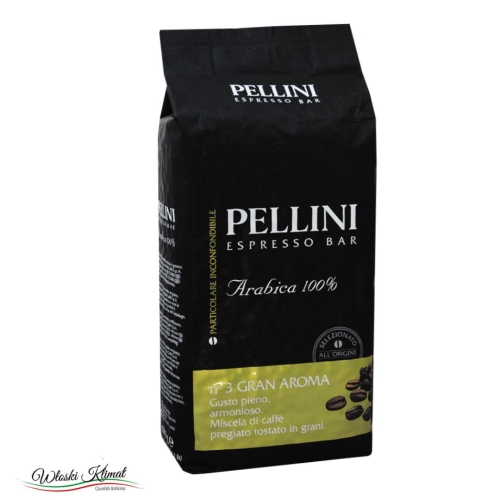 Kawa ziarnista 100% Arabica Gran Aroma PELLINI 1kg EAN: 8001685128142