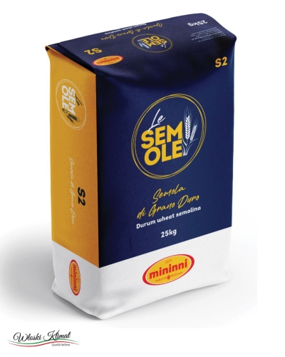 Semola z włoskiej pszenicy Grano Duro Blu MININNI 25kg EAN: 8033219010227