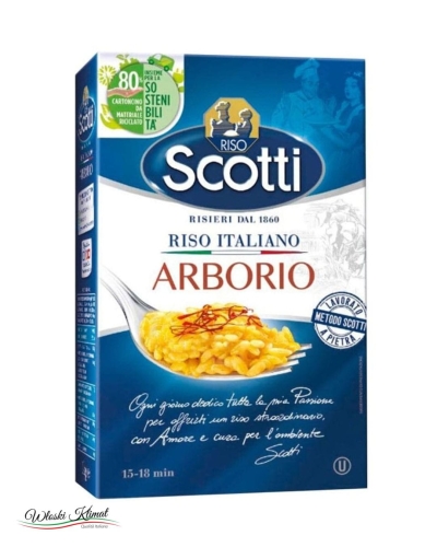 Ryż do risotto Arborio superfino Riso Scotti 1kg EAN: 8001860201011