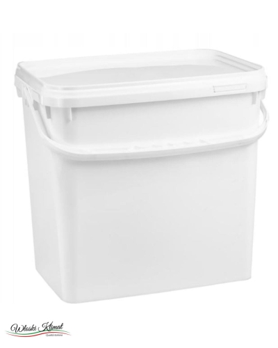 Wiaderko plastikowe do przechowywania mąki i innych produktów spożywczych białe 10L EAN 5907056365099