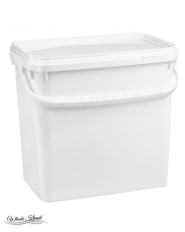 Wiaderko plastikowe do przechowywania mąki i innych produktów spożywczych białe 10L EAN 5907056365099