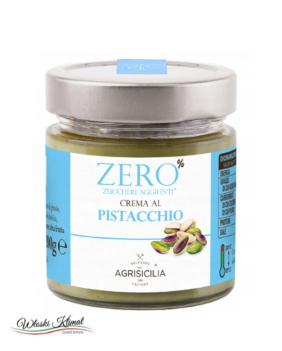 Krem pistacjowy bez cukru Crema al pistacchio zero Agrisicilia 200g EAN:8017139113664