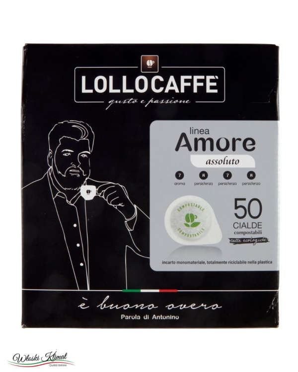 Kawa w saszetkach linea Amore assoluto LOLLOCAFFE 50szt EAN: 8034097155826