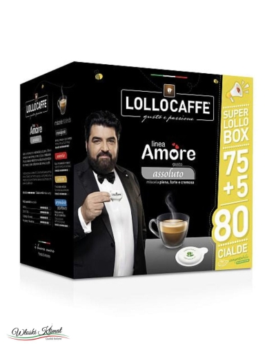 Kawa w saszetkach linea Amore assoluto LOLLOCAFFE (75+5) 80szt EAN: 8034097157967