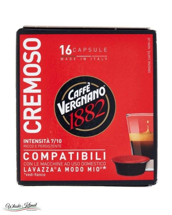 Kawa w kapsułkach kompatybilnych z Lavazza a Modo Mio Cremoso 16 szt. Vergnano Ean: 8001800070967