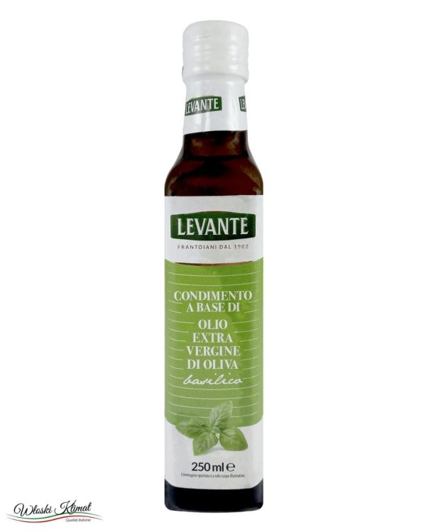 Oliwa z oliwek extra vergine z bazylią LEVANTE 250ml Ean: 8011845715051