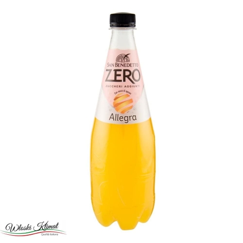 Napój gazowany o samku pomarańczowym bez cukru Allegra Zero San Benedetto 750ml EAN: 8001620012406