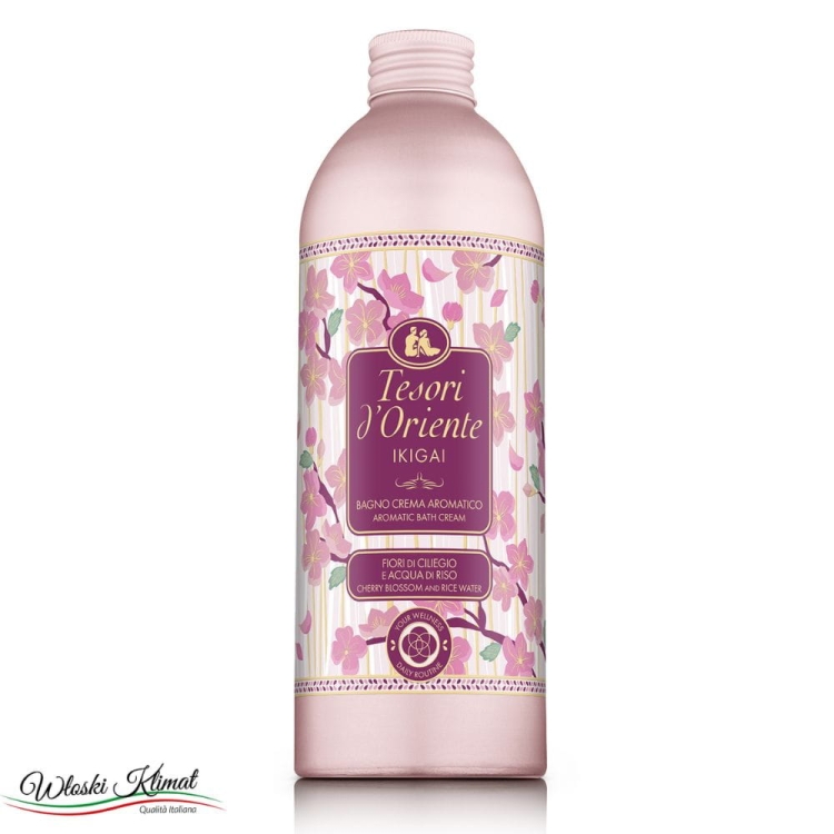 Płyn do kąpieli Kwiat Wiśni i Woda Ryżowa Ikigai Tesori d'Oriente 500ml EAN: 8008970060682