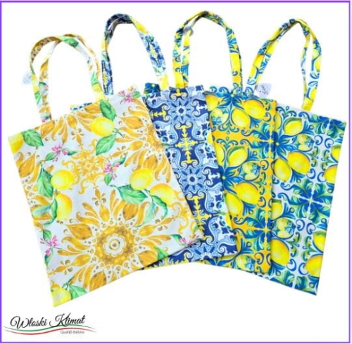 Torba shopper materiałowa Sycylia Limoni Amare Etienne 96 by L&amp;G