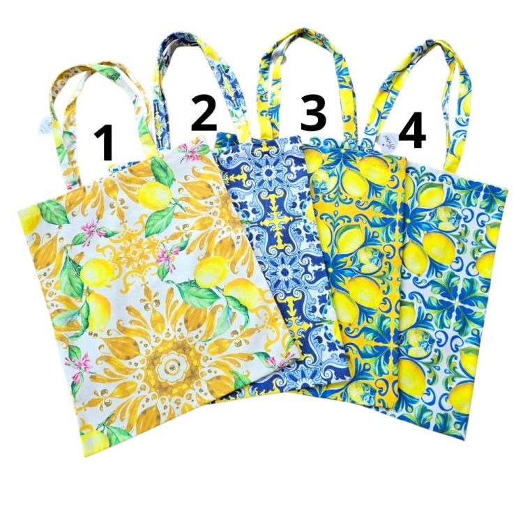 Torba shopper materiałowa Sycylia Limoni Amare Etienne 96 by L&G
