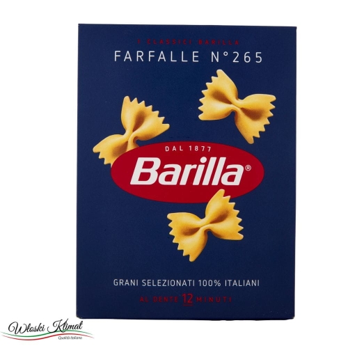 Makaron Kokardki Farfalle 265 BARILLA 500g Ean: 8076800000139
