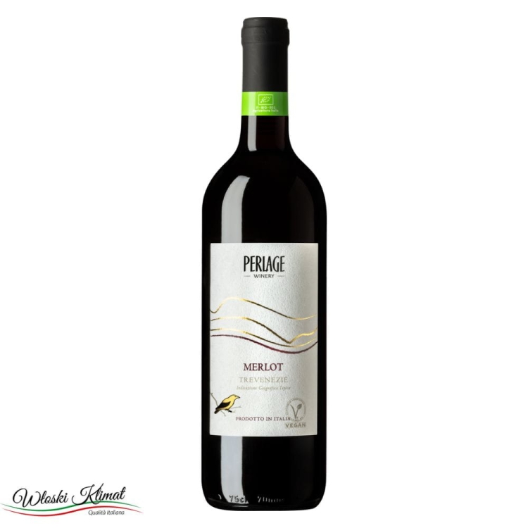 Wino czerwone wytrawne Merlot Trevenezie IGT Bio & Vegan Perlage 750ml Ean: 8017955000278