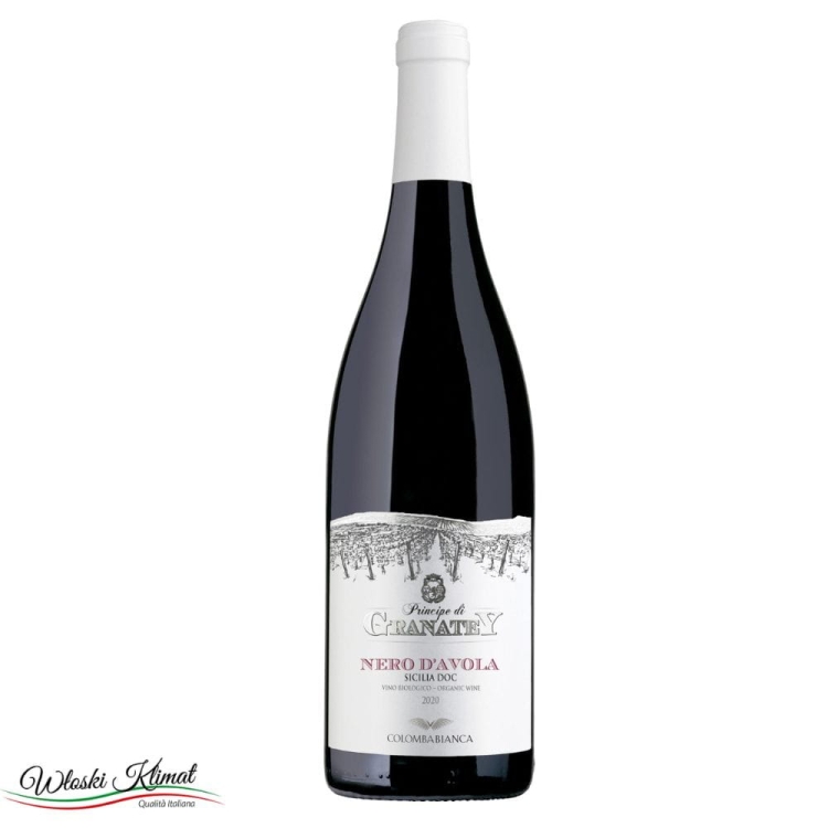 Wino czerwone wytrawne Principe di Granatey Nero d’Avola Sicilia DOC 750ml