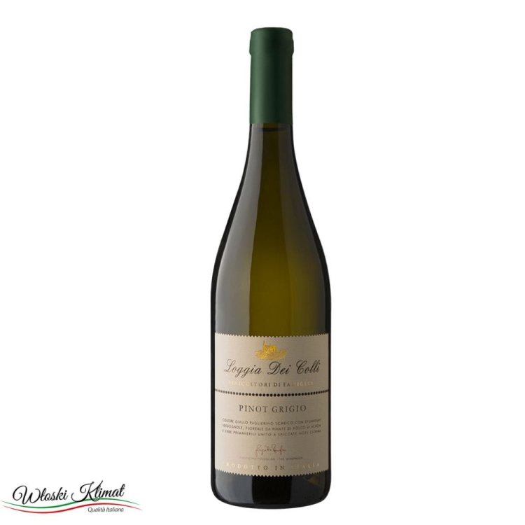 Wino wytrawne białe Pinot Grigio Loggia Dei Colli 750ml  Ean: 8000468001528