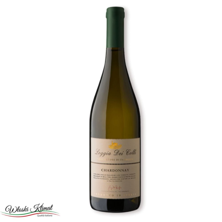 Wino wytrawne białe Chardonnay IGT Loggia Dei Colli 750ml Ean: 8000468000392