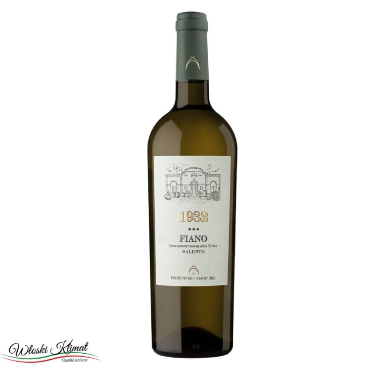 Wino wytrawne białe 1932 Fiano Salento Manduria 750ml Ean: 8026290021244