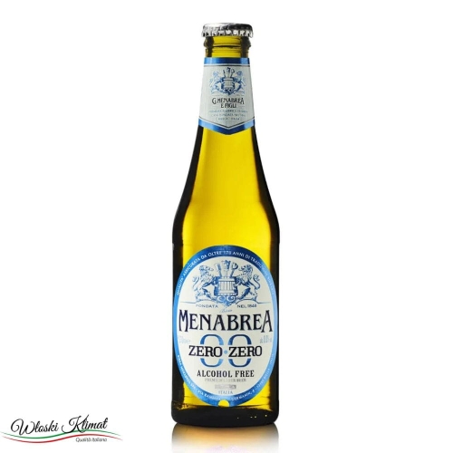 Piwo bezalkoholowe włoskie jasne Zero MENABREA 330ml 8009076000497