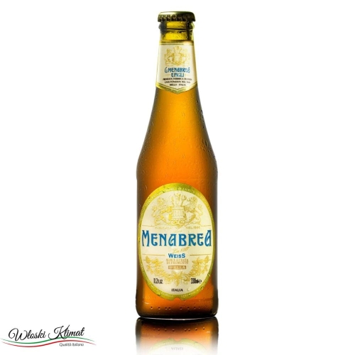 Piwo niefiltrowane Premium Weiss MENABREA 330ml Ean 8009076000848