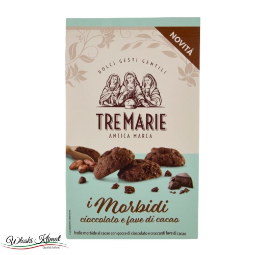 Ciastka kakaowe z kawałkami czekolady I Morbidi Tre Marie 300g