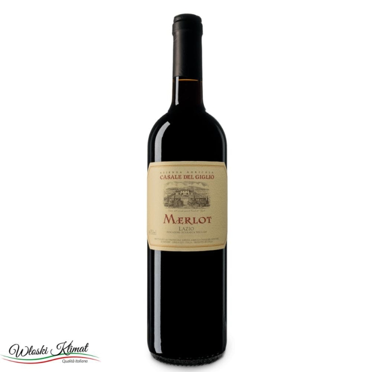 Wino czerwone Merlot Lazio Rosso IGT Casale del Giglio 750ml Ean 8003565000166