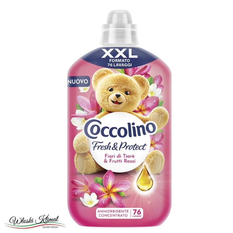 Płyn do płukania koncentrat Gardenia i Czerwone Owoce Fiori di Tiare e Frutti rossi COCCOLINO 1750ml Ean 8720181351587