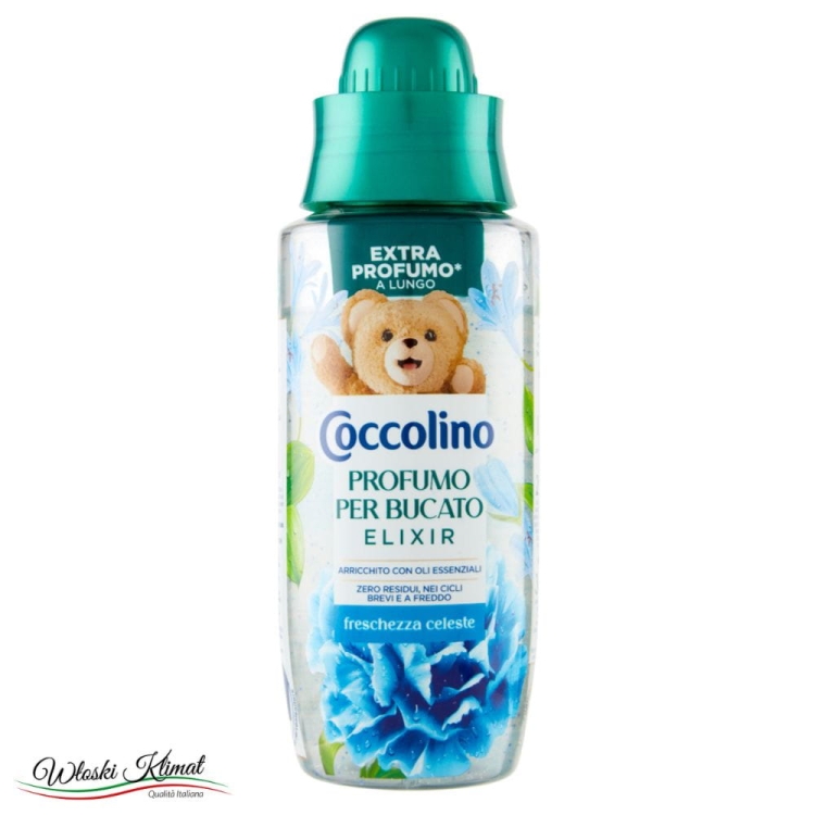 Perfumy do prania Błękitna Świeżość Freschezza Celeste Elixir COCCOLINO 342ml Ean 8720181496530