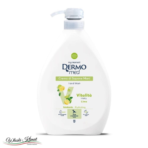 Mydło w płynie do rąk nawilżające Limonka Lime Vitality Dermomed 1L Ean 8050999571328