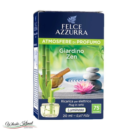 Wkład do elektrycznego odświeżacza do wnętrz Giardino Zen Felce Azzurra 20ml Ean 8001280032370