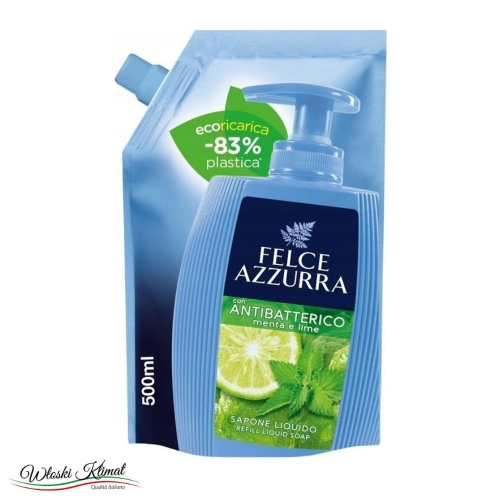 Mydło w płynie antybakteryjne Mięta i Limonka Menta e Limone - zapas Felce Azzurra 500ml Ean 8001280062124